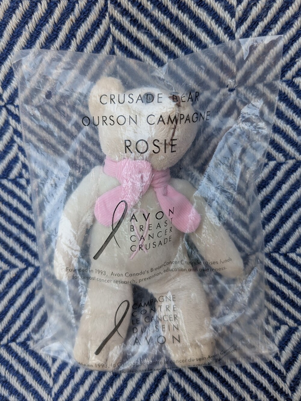2 For $20 🩷 Avon Breast Cancer 1993 Crusade Bear Plush Teddy Bear - Rosie - NEW